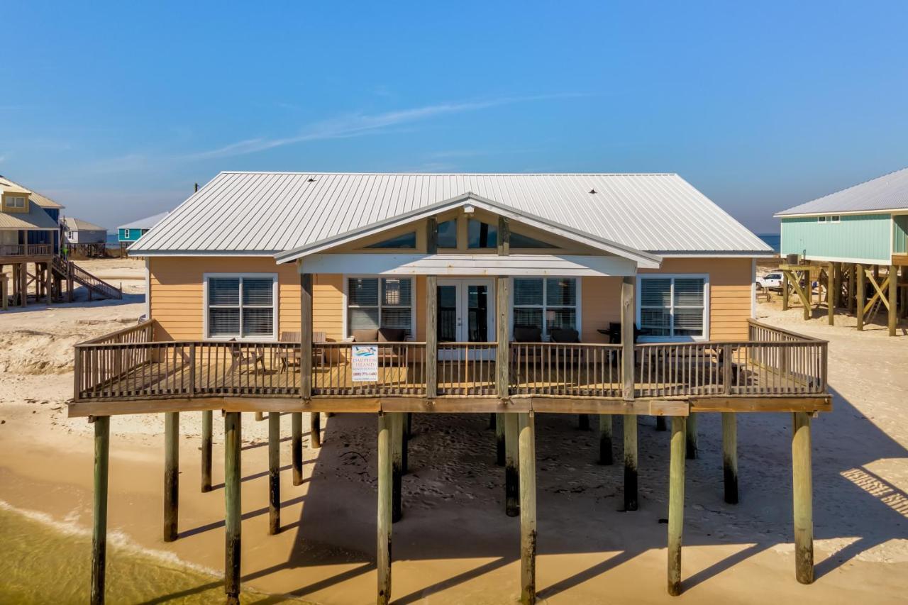 Sun Spot - True Gulf Front Private Home With Lovely Gulf Side Deck, Home 더핀 아일랜드 외부 사진